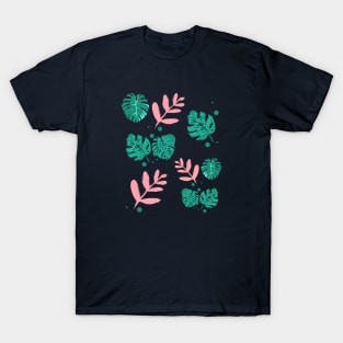 Tropical Leaves - Monstera Deliciosa pattern T-Shirt